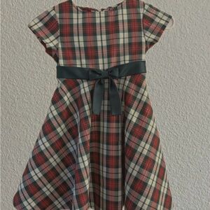 Red Green Christmas Dress.  No size tag on dress. Assuming approx size 5